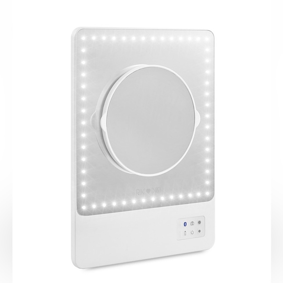 Riki loves Riki Skinny LED Travel Magnifying Mirror with Bluetooth, 5X NEW - Picture 4 of 5